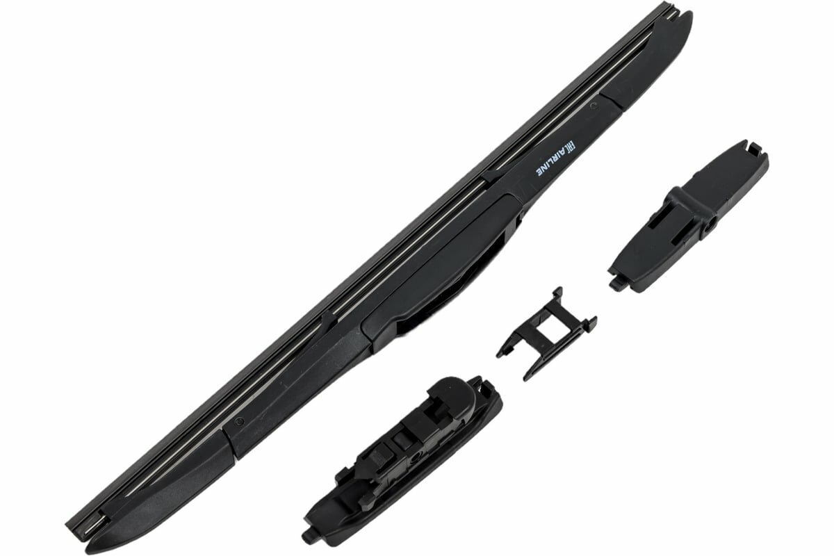 Щетка стеклоочистителя гибридная AIRLINE 3 адаптера в коробке 45см/18